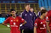 Darren Fletcher, JJ Gabriel, Amir Ibragimov osv står og ser på Manchester City feire triumfen i FA Youth Cup-finalen, 14. mai 2026.