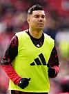 Casemiro varmer opp før sin siste hjemmekamp, 17. mai 2026.