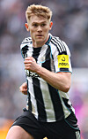Lewis Hall i aksjon for Newcastle, 22. mars 2026.