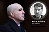 Grafikk med profilbilde av Omar Berrada til venstre og Andy Mitten til høyre med navnetekst.