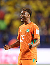 Amad Diallo jubler etter å ha avgjort Elfenbenskysten 1-0 Ecuador, 14. juni 2026