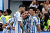 DALLAS, UNITED STATES - JUNE 22: Lionel Messi of Argentina celebrates 1-0 with Enzo Fernandez of Argentina, Facundo Medina of Argentina, Thiago Almada of Argentina, Lisandro Martinez of Argentina, Cristian Romero of Argentina during the World Cup match between Argentina v Austria at the Dallas Stadium on June 22, 2026 in Dallas United States (Photo by Rico Brouwer/Soccrates/Getty Images)