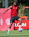 Andrey Santos på trening på Carrington mandag 13. juli 2026, dagen han ble bekreftet som United-spiller.