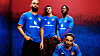 Bortedrakt 2026/27. Mbeumo, Sesko, Mainoo, Cunha.