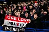 Manchester United-fans supportere borte mot Chelsea.