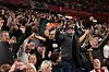 Manchester United-fans supportere på Anfield.