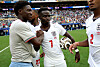Kobbie Mainoo og Bukayo Saka etter VM-bronsefinalen