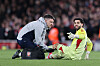 David Raya for Arsenal, nede med skade.