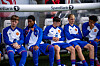 Jack Fletcher, Chido Obi, Dan Gore, Toby Collyer og Ethan Williams ser på mot Rosenborg.