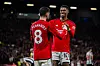 Bruno Fernandes og Marcus Rashford i mai 2024.