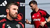 Montasje: Michael Carrick-pressekonferanse og Mason Mount på trening, august 2026.