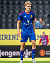 Jacob Devaney i aksjon for A-laget mot Rosenborg, 24. juli 2026.