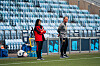 Manchester United-hovedtrener Eva Olid og City-hovedtrener Andrée Jeglertz, 29. august 2026.