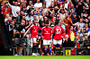 Rashford, Fernandes og Mainoo etter mål.