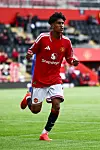 JJ Gabriel feirer sitt andre (tellende) mål for U21-laget, mot Leicester, 31. august 2026.