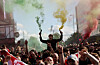 Supporterprotest utenfor Old Trafford, 13. september 2026.