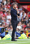 Michael Carrick på sidelinjen under Manchester-derbyet, 13. september 2026.