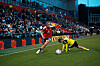 Mared Griffiths passerer en Sheffield United Women-spiller i 10-1-seieren 23. september 2026.
