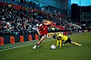 Mared Griffiths passerer en Sheffield United Women-spiller i 10-1-seieren 23. september 2026.