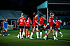 Rebeca Bernal og United feirer 1-0-målet borte mot Durham i South Shields, 30. september 2026.