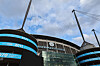 Etihad Stadium fra utsiden, fasade, Manchester City, 1. oktober 2026.