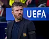 Michael Carrick med teksten UEFA ved siden av seg, 13. oktober 2026.