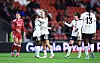 Maya Le Tissier feirer Uniteds femte mål mot Liverpool Women sammen med Monica Jusu Bah, Hinata Miyazawa og Simi Awujo, 21. oktober 2026.