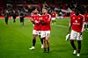 Cunha, Shaw og Baleba etter 1-1 mot Tottenham.