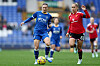 Hannah Blundell og Andrea Medina, Everton Women-Manchester United, 31. oktober 2026.