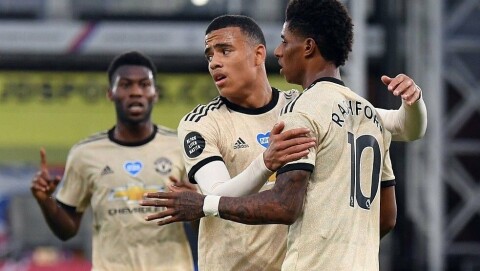 TO AV TRE: Mason Greenwood og Marcus Rashford utgjør to tredeler av angrepstrioen som har scoret 60 mål denne sesongen. TO AV TRE: Mason Greenwood og Marcus Rashford utgjør to tredeler av angrepstrioen som har scoret 60 mål denne sesongen.