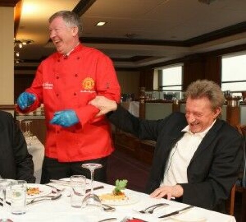 Sir Alex Ferguson Cooks For Denis Law On MUTV