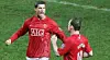 THOSE WERE THE DAYS: Cristiano Ronaldo og Wayne Rooney jubler etter mål mot Derby desember 2007. Kan det bli reunion neste år?