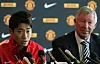 Shinji Kagawa And Nick Powell Of Manchester United Press Conference