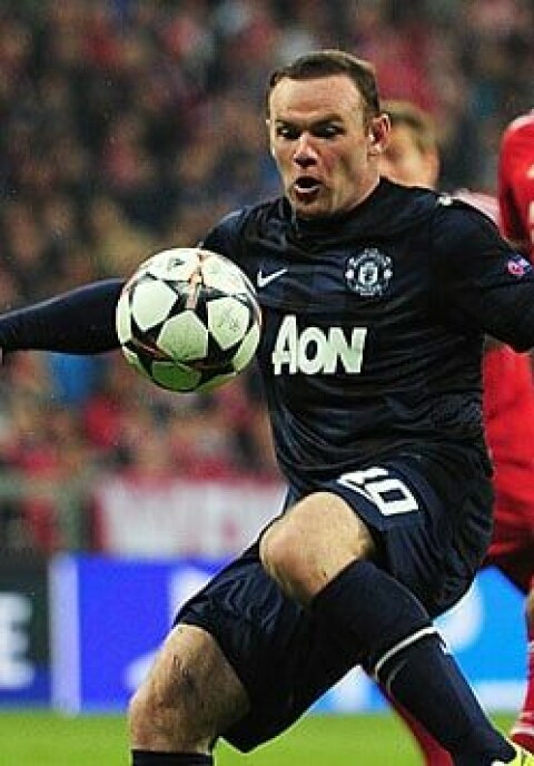 Skadet: Rooney var skadet da han spilte bortekampen mot Bayern München.