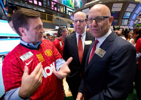 Manchester United Executives Ring Opening Bell At New York Stock Exchange