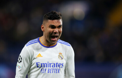 VINNER: Casemiro. Chelsea FC v Real Madrid Quarter Final Leg One - UEFA Champions League