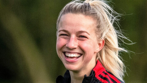 HENRY VIL SE GROENEN: Jackie Groenen har ikke startet en kamp for United på mer enn fire måneder på grunn av en skade, men har hatt flere innhopp den siste måneden. Manchester United Women Training Session