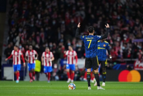 OPPGITT: Cristiano Ronaldo hadde ingen god kamp i Madrid, mener Mats Svensson. Atletico Madrid v Manchester United: Round Of Sixteen Leg One - UEFA Champions League