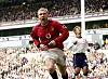 Paul Scholes of Manchester United celebrates scoring the opening goal of the match