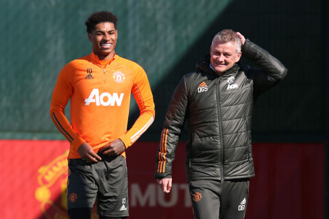 «NÅR KOMMER DU?» Marcus Rashford har fortsatt ikke startet en kamp for England i EM, men kan bli lenge borte i sommer. Manchester United Training Session