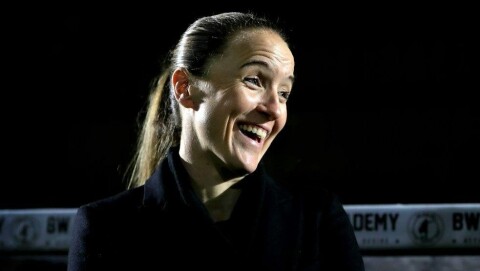 PÅ TV: Casey Stoney og Uniteds kvinnelag.