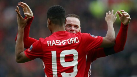 Rashford og Rooney.