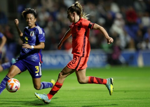 MÅL: Her setter Ella Toone inn Englands tredje mål. England Women v Japan Women - International Friendly