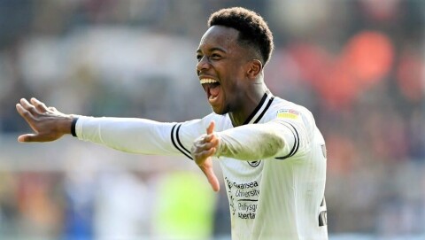 SPILTE BEST OG MEST I SWANSEA: Det er betegnende for Lairds tid i Bournemouth at bildeleverandøren vår ikke har bilde av Laird i Bournemouth-drakt. Swansea City v Cardiff City - Sky Bet Championship