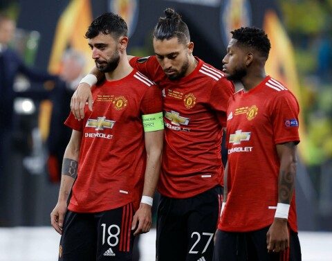 FLERE SOM BRUNO: Bruno Fernandes hadde en svak kamp i Europa League-finalen, men har samlet sett vært Uniteds klart beste spiller de siste 15 månedene. – United trenger rett og slett flere spillere av hans kaliber, skriver Andy Mitten. Villarreal CF v Manchester United - UEFA Europa League Final