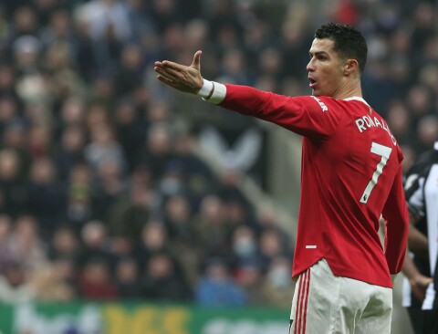 MISFORNØYD: Cristiano Ronaldo fikk det ikke til å stemme mot Newcastle. Newcastle United v Manchester United - Premier League