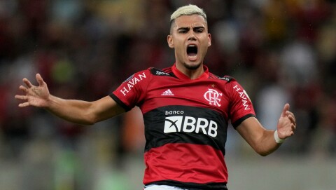 BLIR IKKE FLAMENGO-SPILLER: Andreas Pereira. Flamengo v Barcelona SC - Copa CONMEBOL Libertadores 2021