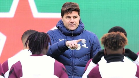LENKES TIL UNITED: Flere medier knytter Mauricio Pochettino til jobben som permanent United-manager fra sommeren av. Før den tid kan hans PSG allerede ha møtt United. Paris Saint-Germain Training And Press Conference