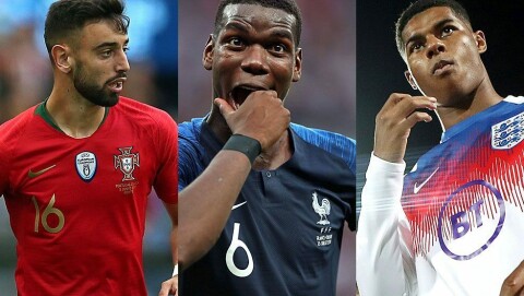 EM-GULL? Bruno Fernandes, Paul Pogba og Marcus Rashford er nok alle lystne på å gjøre noe som ingen United-utespiller har gjort tidligere: å vinne EM mens de spiller for klubben.
