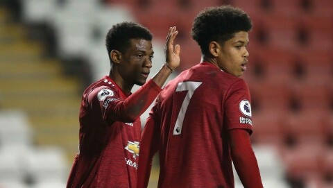 TALENTER: Amad Diallo og Shola Shoretire er to av Uniteds aller mest lovende unggutter.